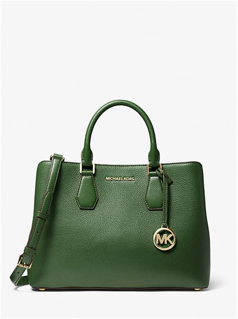 michael kors camille large pebbled leather satchel reviews|Camille Large Leather Satchel .